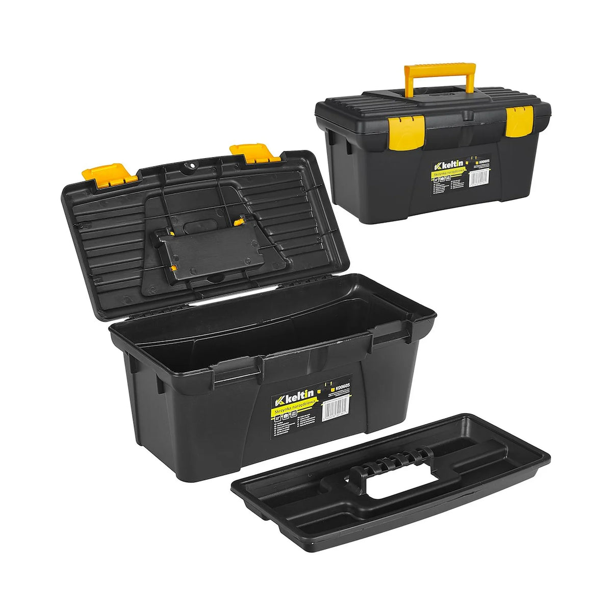 Keltin Plastic gereedschapskist 12" compact met tray