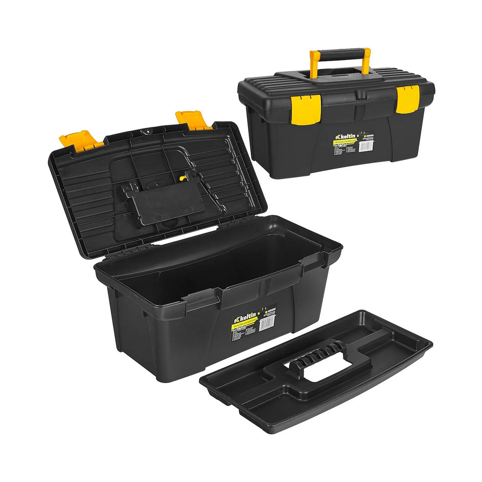 Keltin Plastic gereedschapskist 16" groot met tray