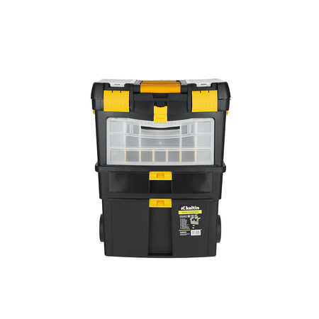 Keltin plastic gereedschapstrolley met wielen en verwijderbare organizer 46x26x62 cm