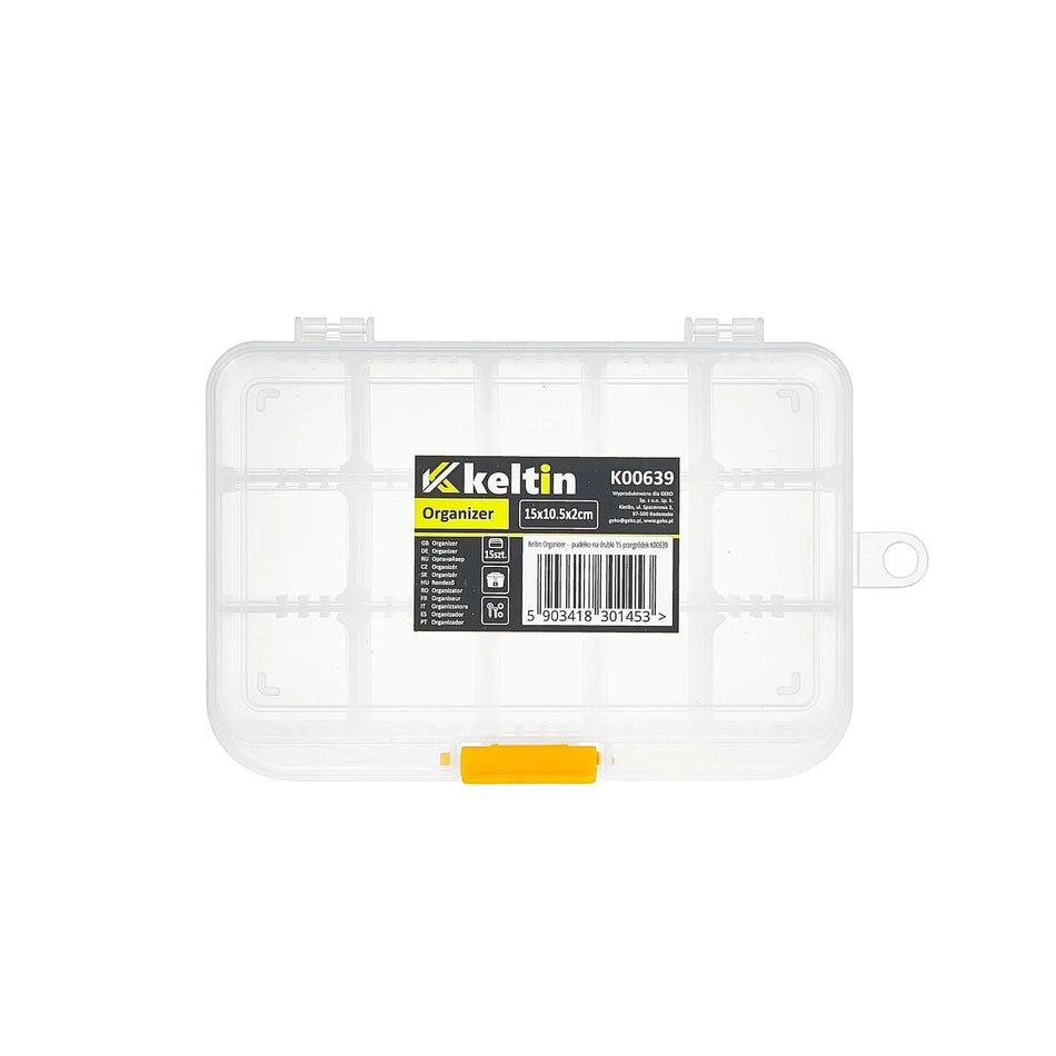 Keltin Schroeven organizer kunststof 15 vakken 15x10,5x2 cm