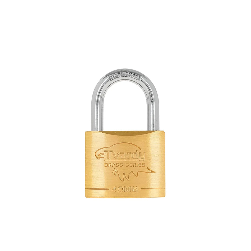 Tvardy Verstevigd messing hangslot 40 mm BRASS-SERIES