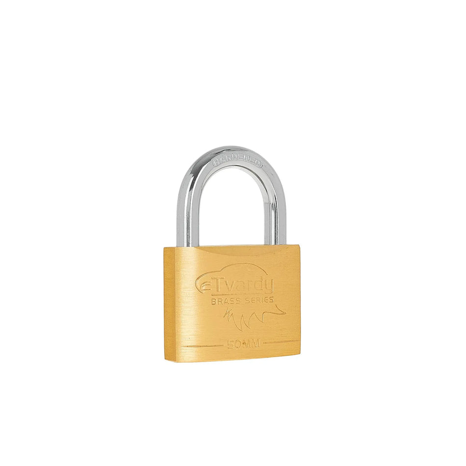 Tvardy Verstevigd messing hangslot 50 mm BRASS-SERIES
