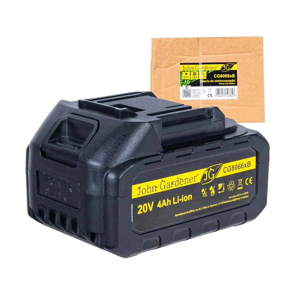 GEKO Accu 4,0 Ah 20 V Li-Ion voor G8066x Draadloos Gereedschap