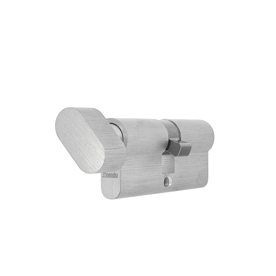 Tvardy Cilinderslot met draaiknop 30/35G mm geborsteld nikkel