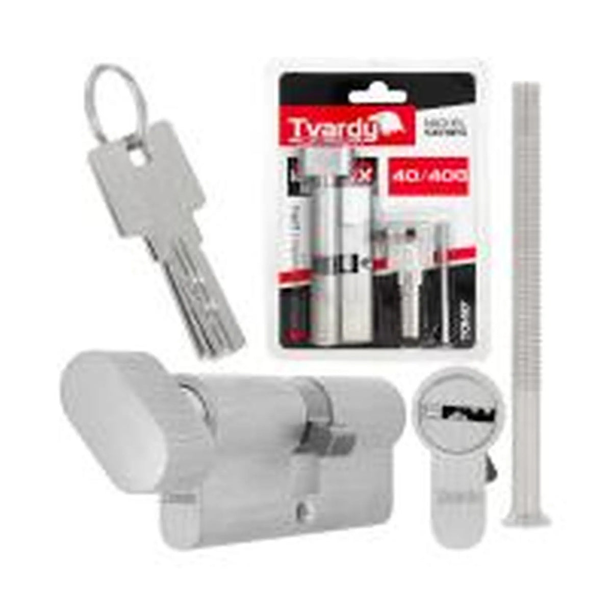 Tvardy slotcilinder met draaiknop en aluminium behuizing 40/40G