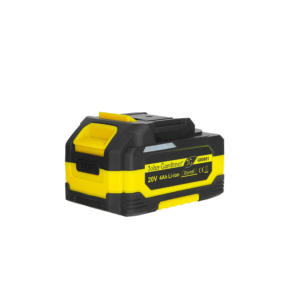 John Gardener Accu CoreX 20 V 4.0 Ah Li-Ion oplaadbaar