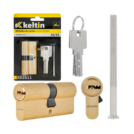 Keltin Cilinderslot insteek 35/35 mm brushed brass