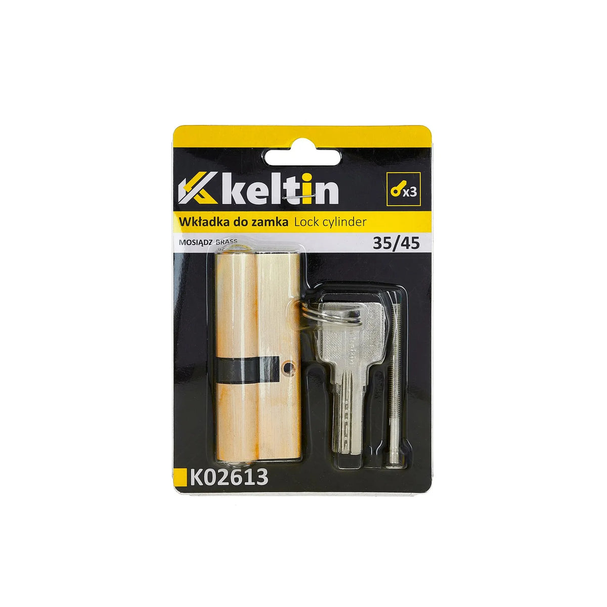 Keltin Cilinderslot insteek 35/45 mm brushed brass
