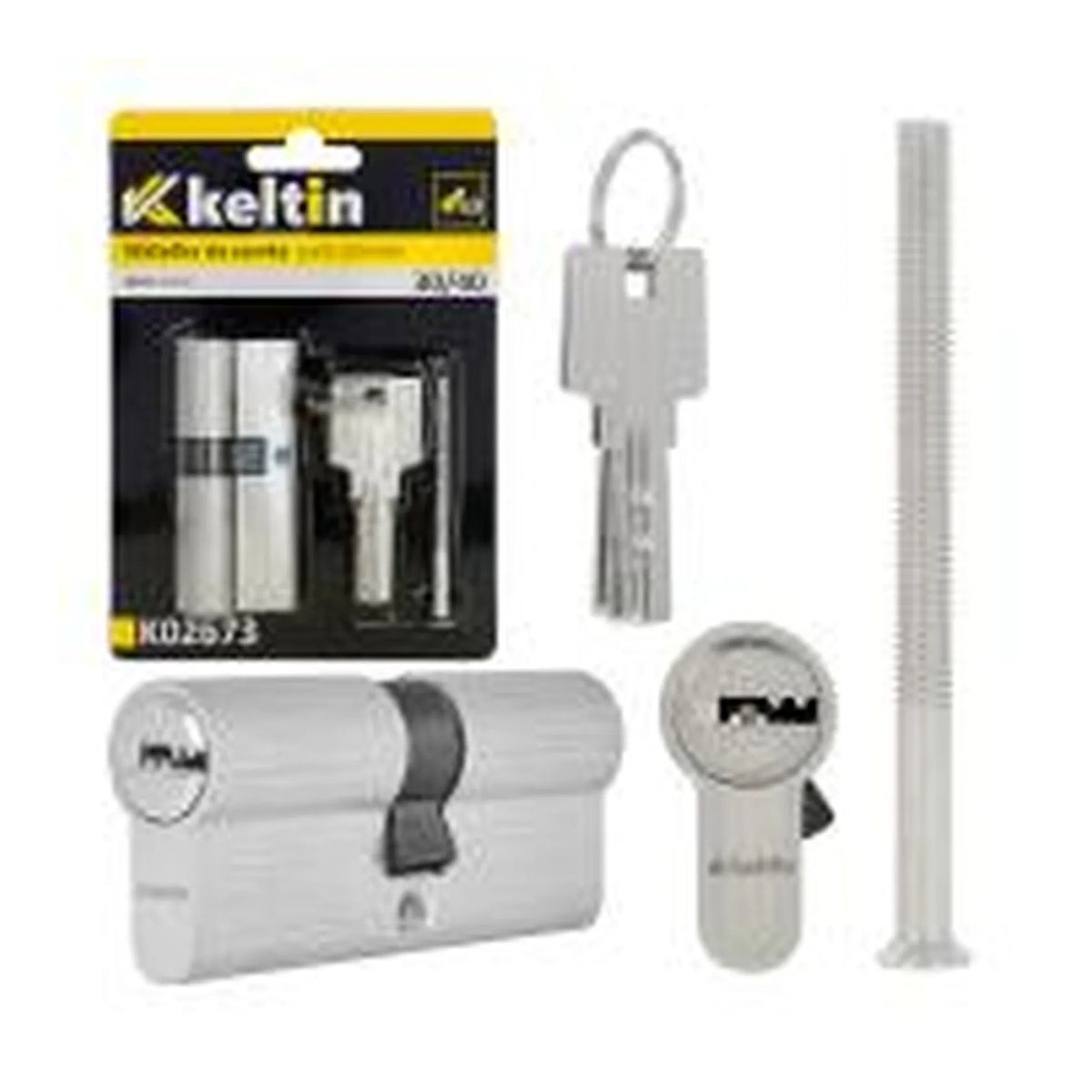 Keltin cilinderslot inzetstuk met geborsteld nikkel 30/40 mm