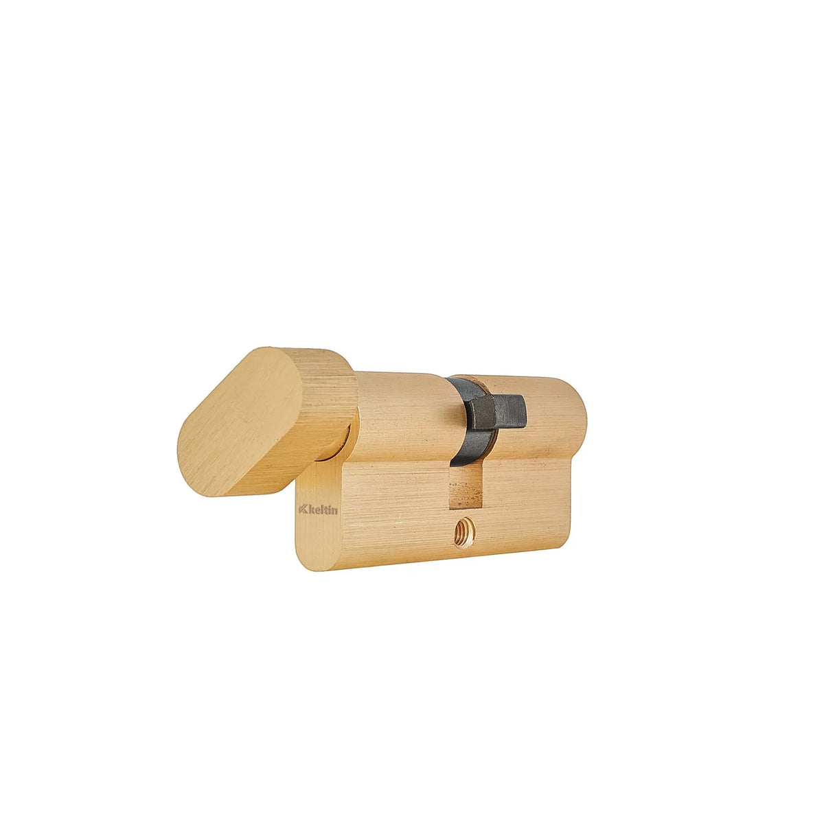 Keltin cilinderslot met draaiknop 30/30G mm geborsteld messing