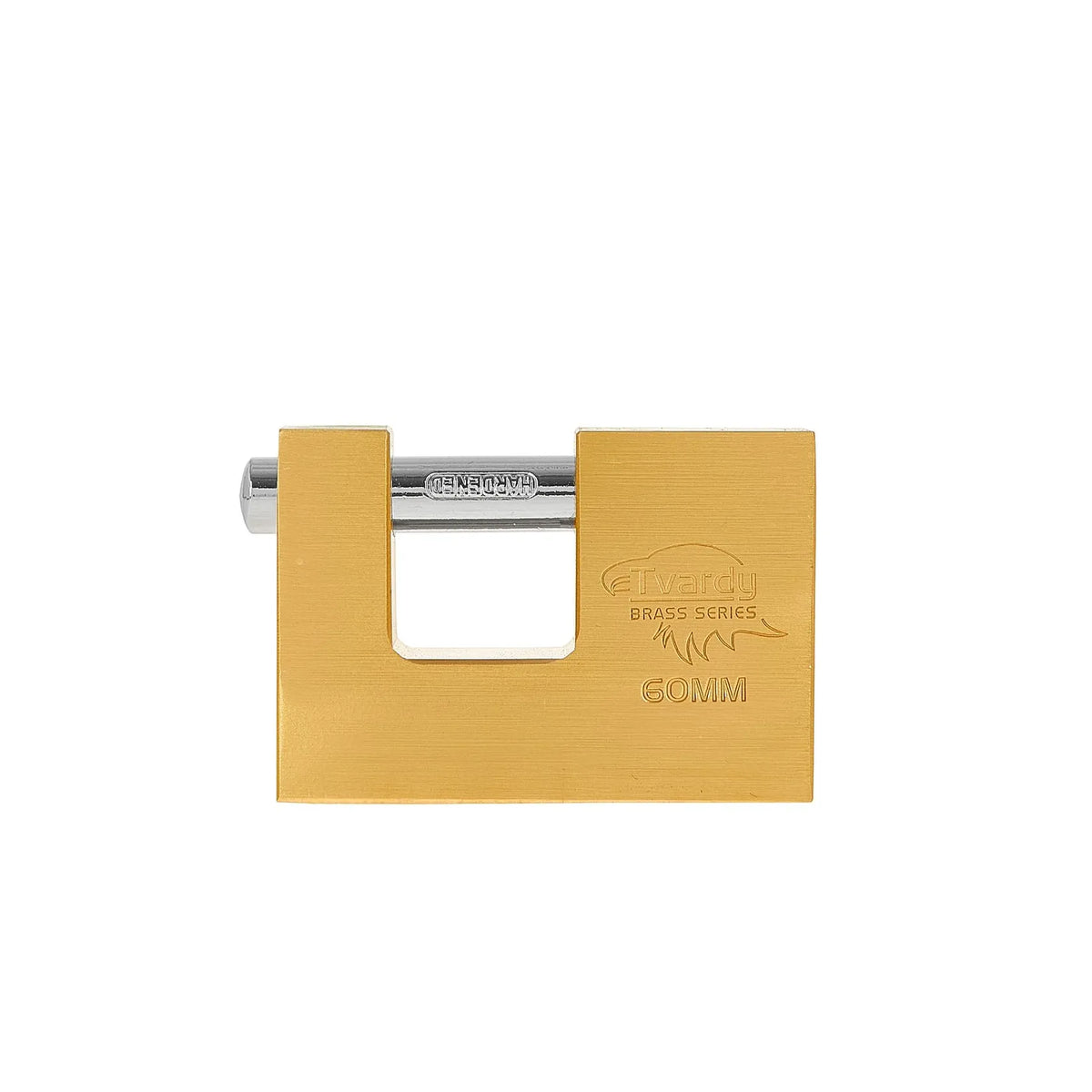 Tvardy Messing gehard schijfhangslot 60 mm Brass-Series