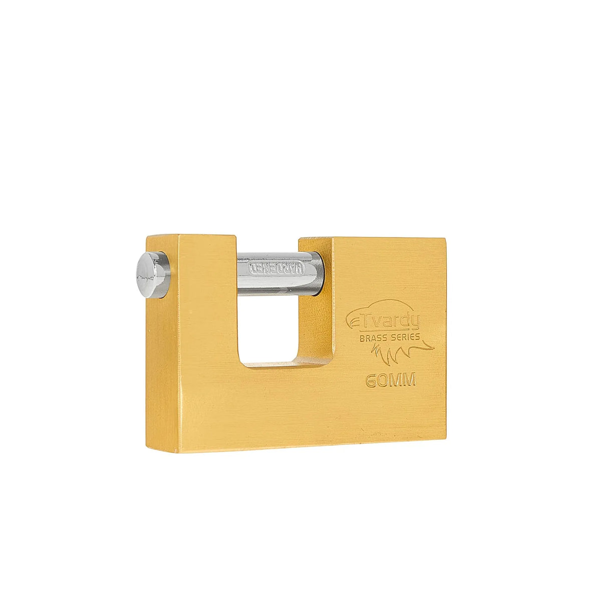 Tvardy Messing gehard schijfhangslot 60 mm Brass-Series