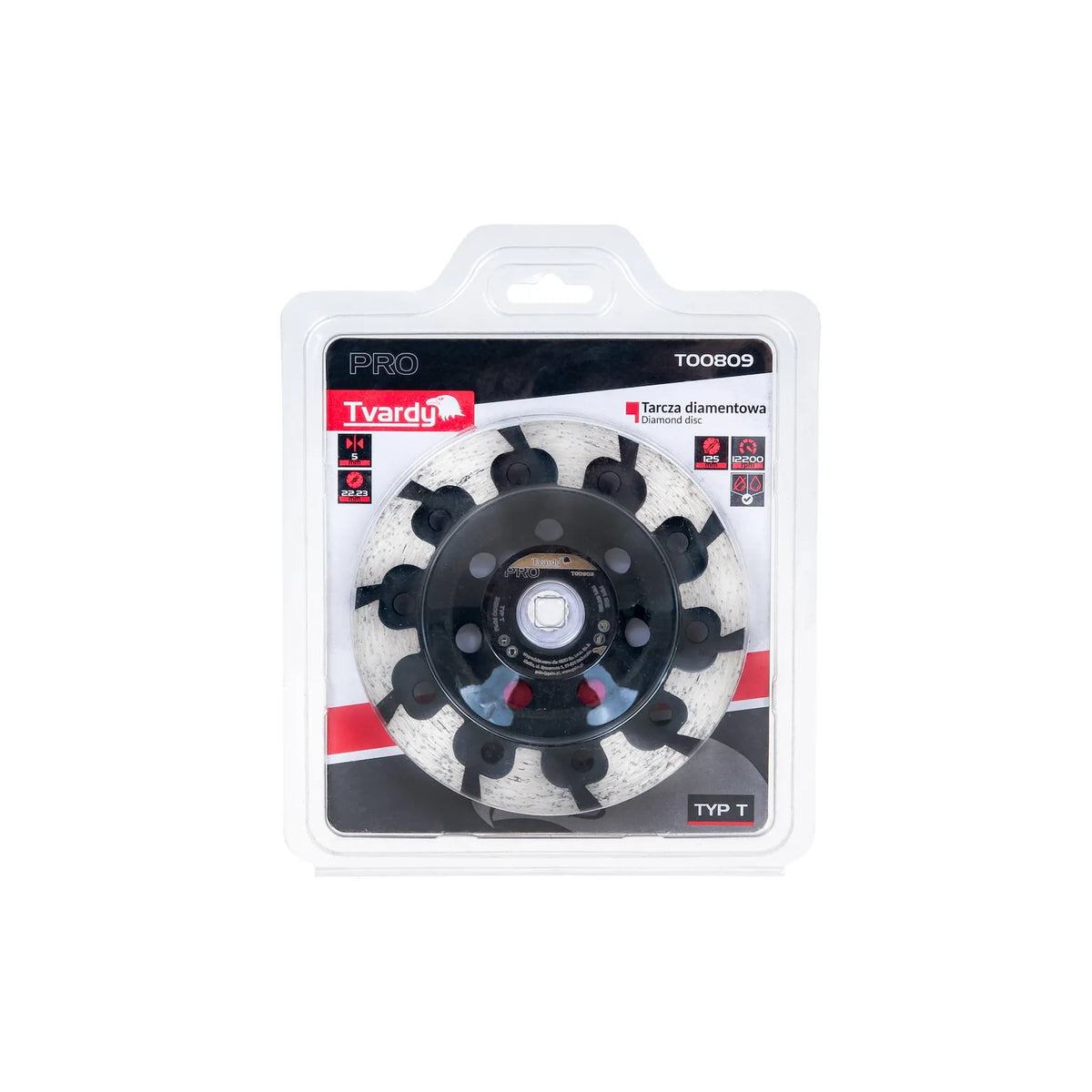Tvardy diamant segmentzaag voor beton schuren 125x5x22,23 mm