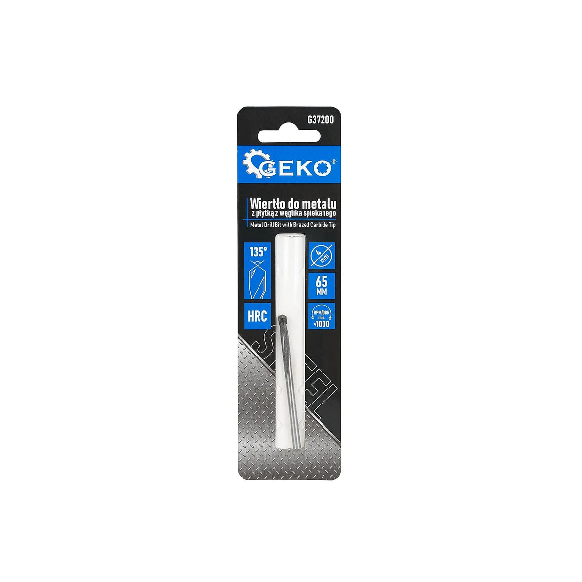 GEKO metaalboor met wolframcarbide punt 4x65 mm