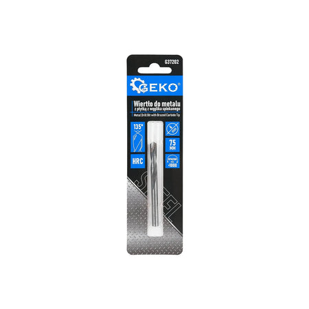 GEKO Metaalboor met carbide tip 6x75 mm
