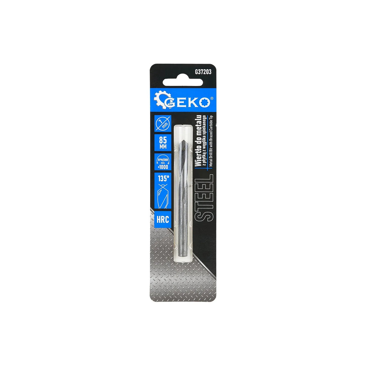 GEKO Metaalboor met wolframcarbide punt 7x85 mm