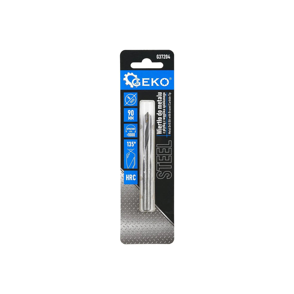 GEKO Metaalboor met Gesoldeerde Carbide Tip 8x90 mm