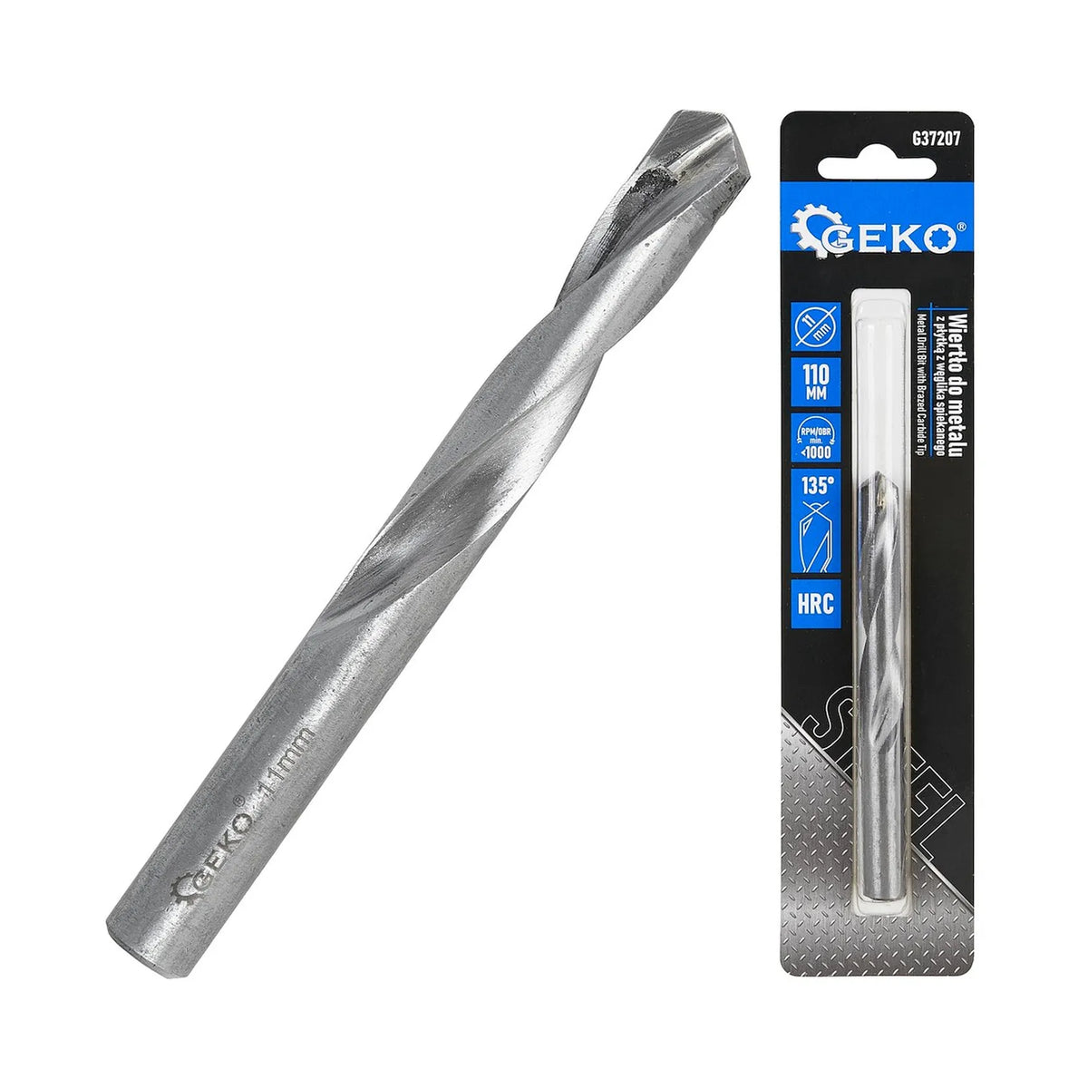 GEKO Metaalboor met Gesoldeerde Carbide Tip 11x110 mm