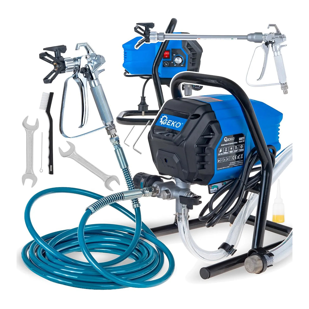 GEKO Elektrische airless verfspuit X10, 700 W, 200 bar