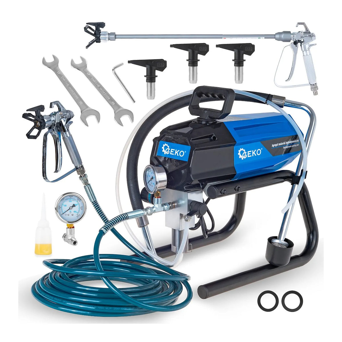 GEKO Electric airless verfspuit SP460 1000 W 13m slang