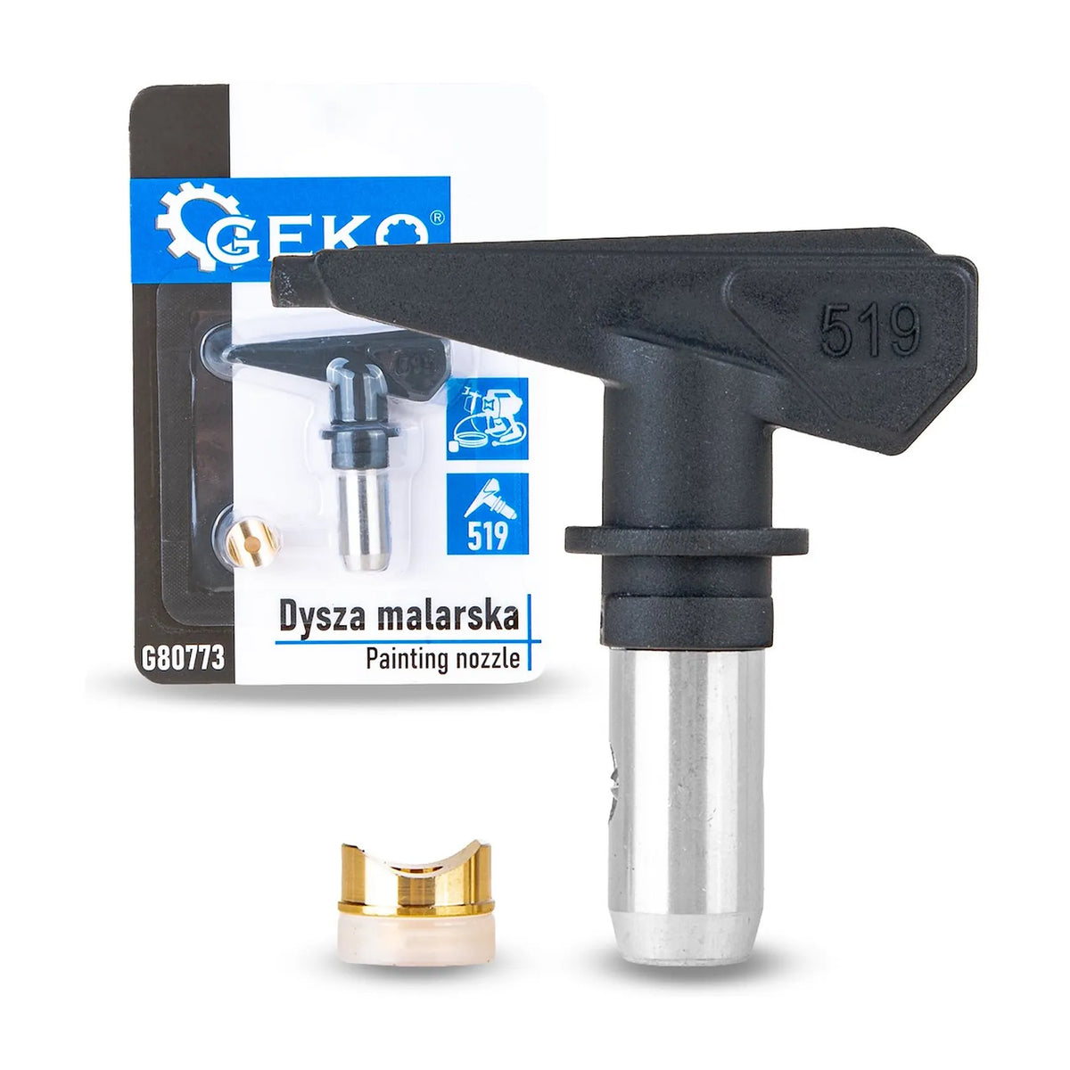 GEKO Airless spuitmond 519 0,019" voor elektrisch airless verfspuit