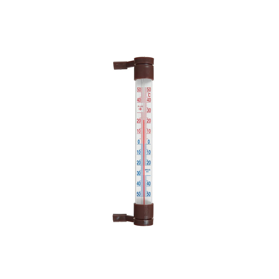 Keltin buitenraamthermometer met duidelijke schaal 233x24 mm bruin