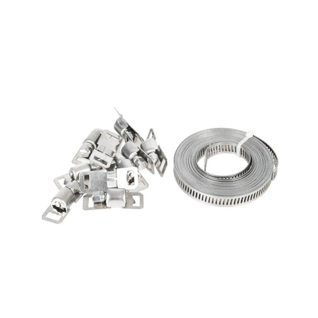 GEKO Slangklemset verstelbaar 8 mm breed 3 m band 10 stuks