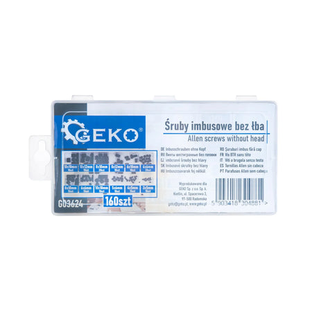 GEKO Set koploze inbus stelbouten 160-delig