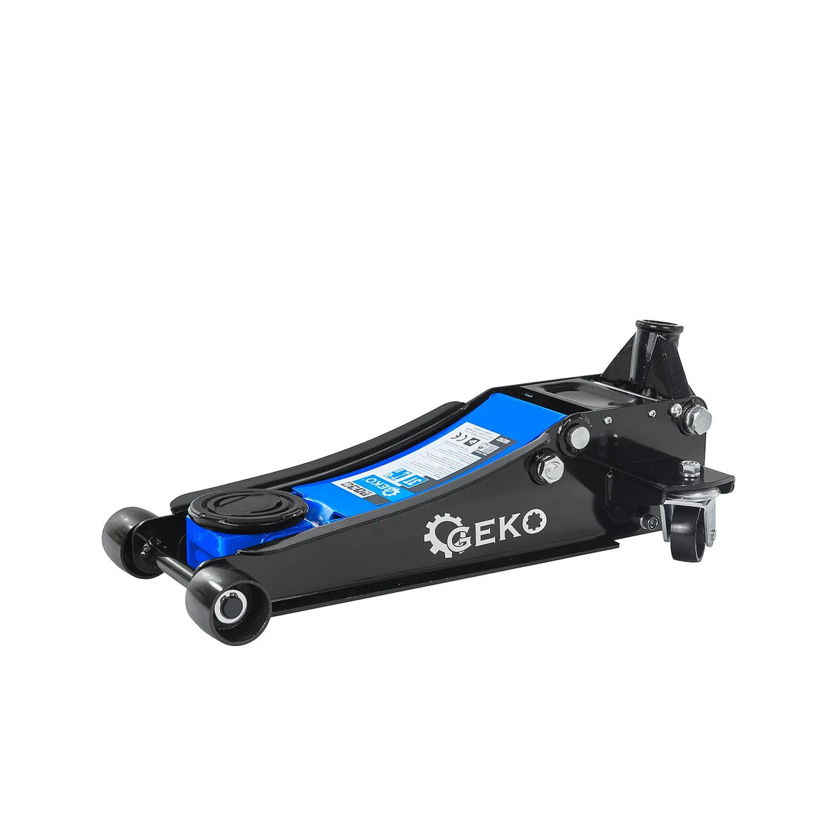 GEKO hydraulische lage profiel krik met twee zuigers 3T 85 - 430 mm