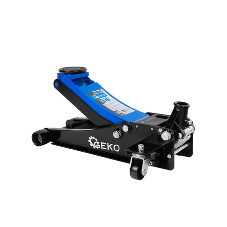 GEKO hydraulische lage profiel krik met twee zuigers 3T 85 - 430 mm