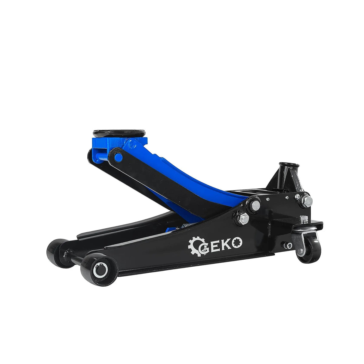 GEKO hydraulische lage profiel krik met twee zuigers 3T 85 - 430 mm