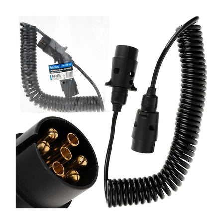 GEKO Coiled aanhanger verlengkabel 5m 7-PIN 12 V