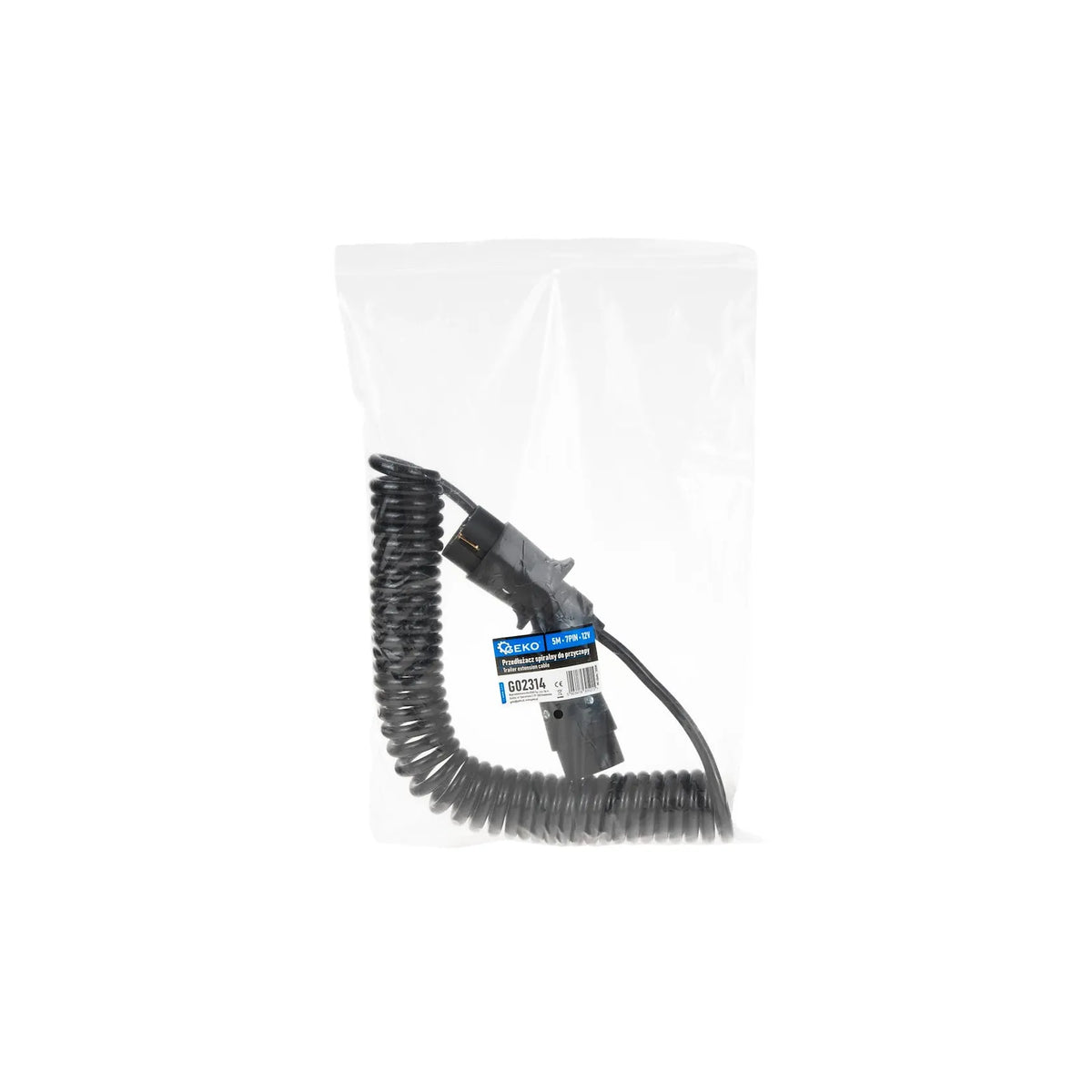 GEKO Coiled aanhanger verlengkabel 5m 7-PIN 12 V