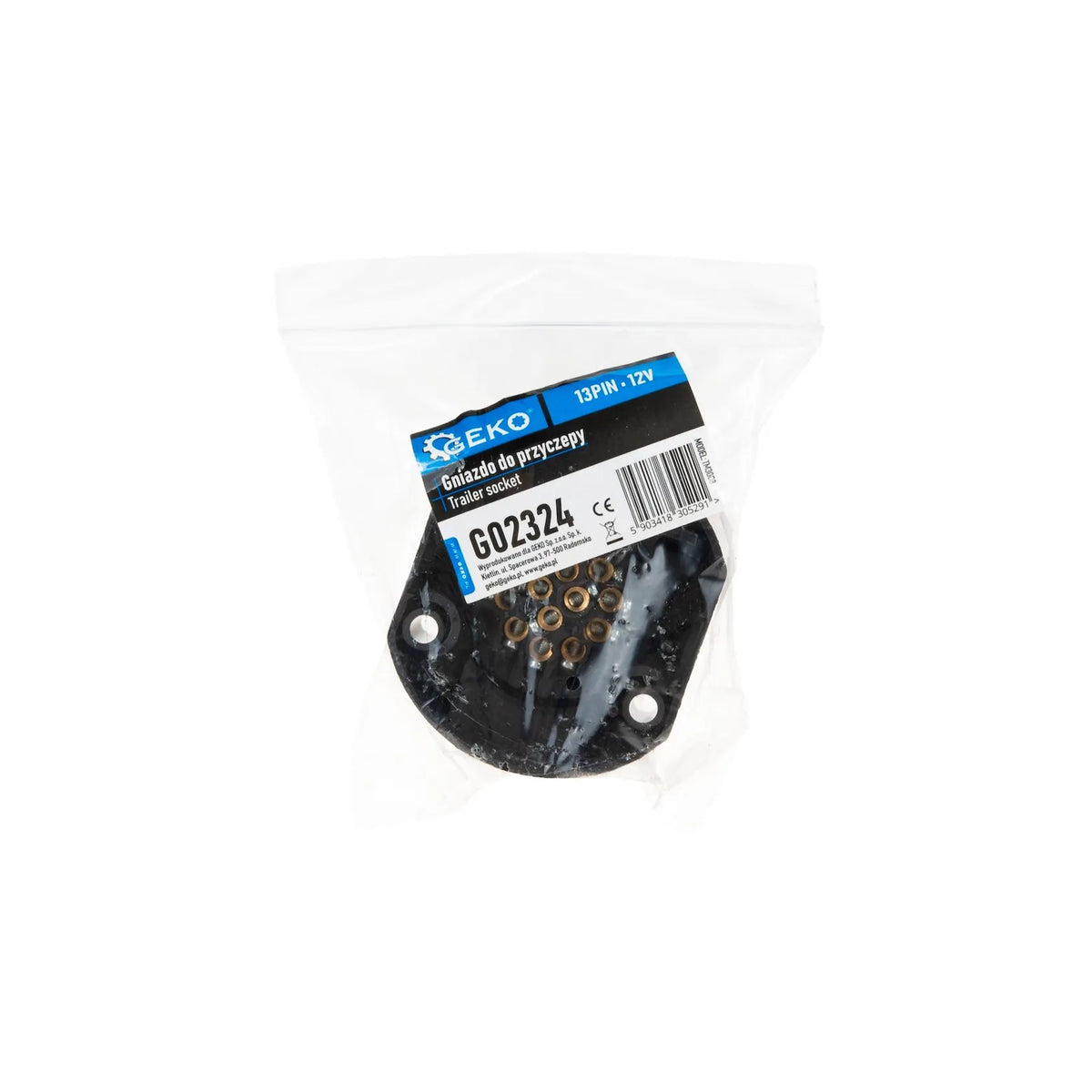 GEKO Trailercontactdoos 13PIN 12 V zwart