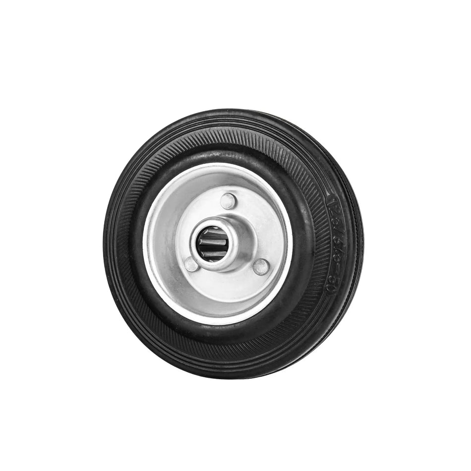 GEKO stalen rubberwiel met rollager 125 mm 100 kg