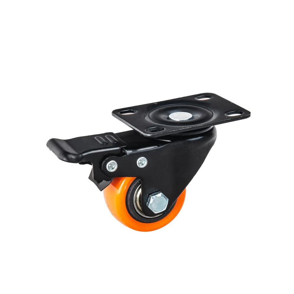 GEKO Set zwenkwielen PVC 40 mm 40 kg 4 stuks 2 met rem