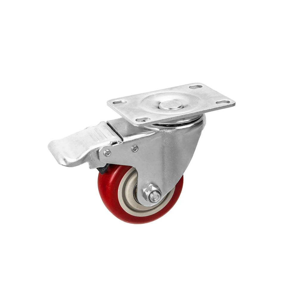 GEKO Set zwenkwielen PVC 75 mm 100 kg 4 stuks 2 met rem