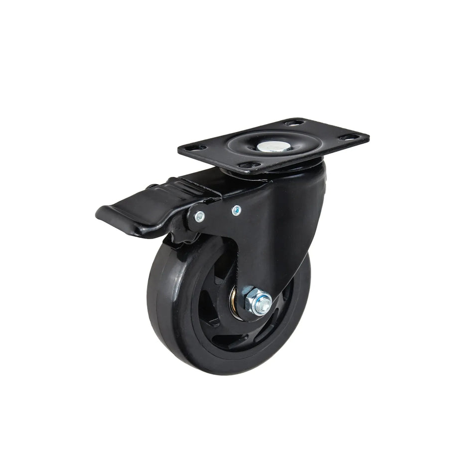 GEKO Set zwenkwielen PVC 100 mm 120 kg 4 stuks 2 met rem