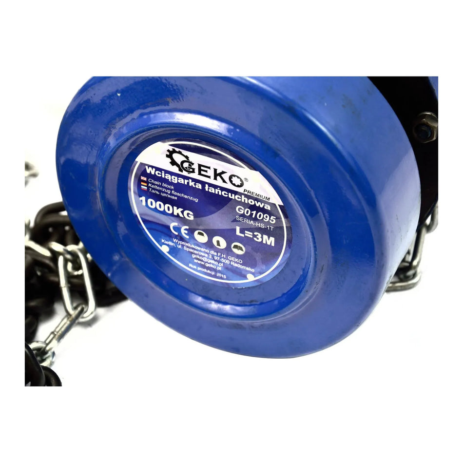 GEKO Handkettingtakel 1 ton 3m Premium