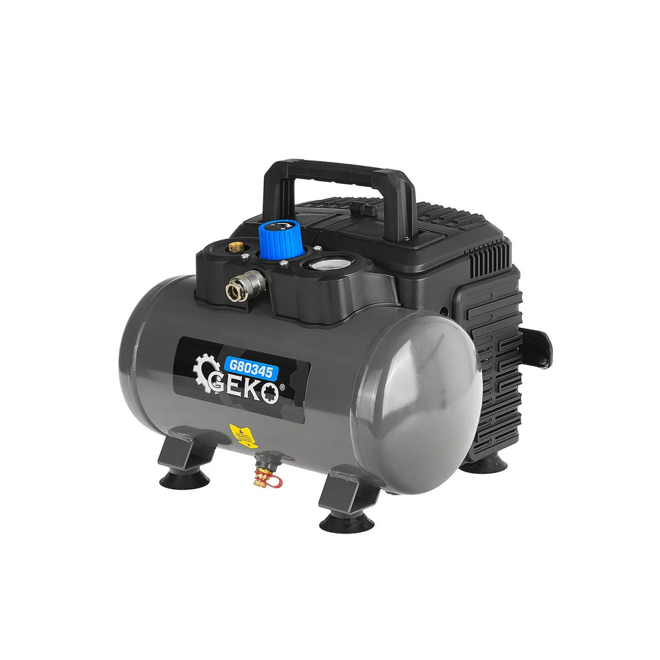 GEKO Olievrije luchtcompressor met 6L tank en 8 bar