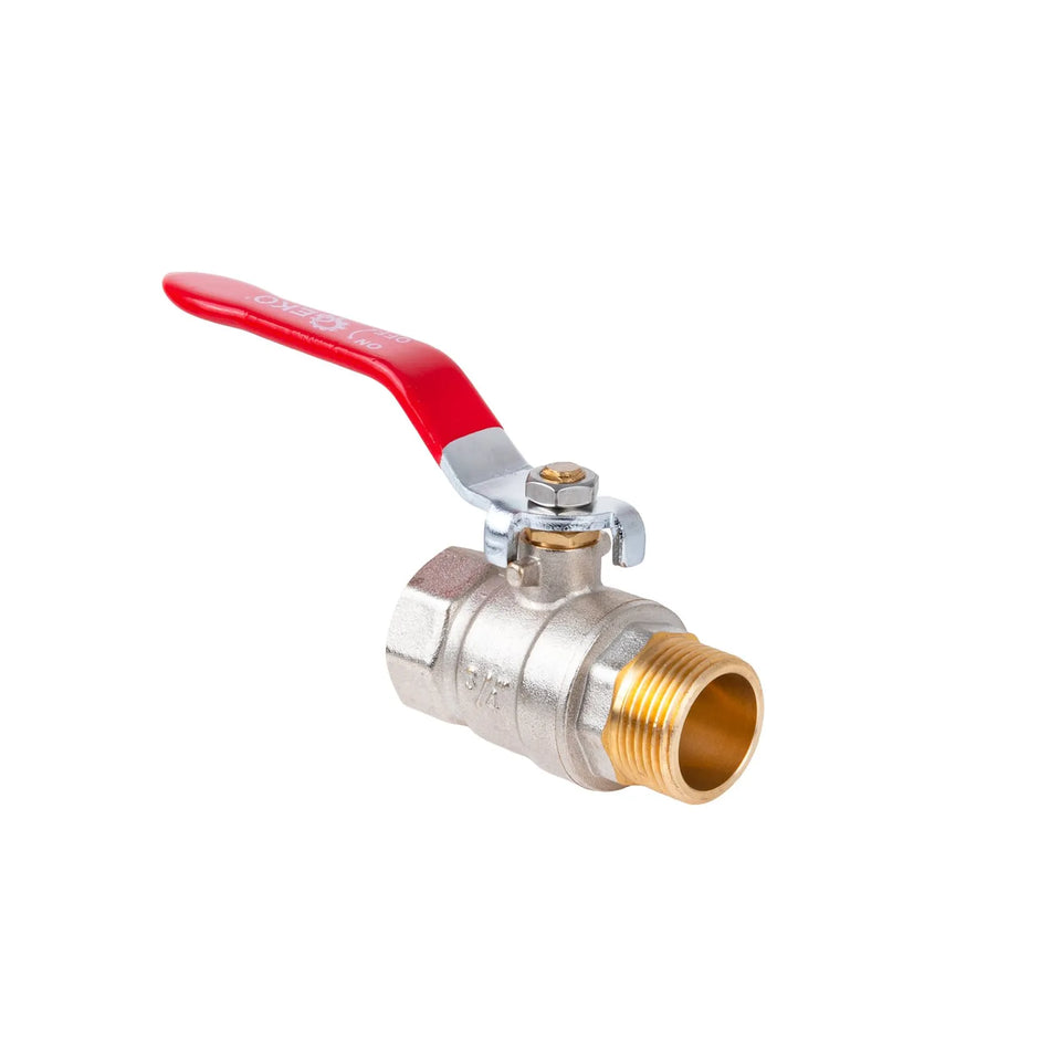 GEKO 3/4" kogelkraan met afdichting, interne/externe draad messing