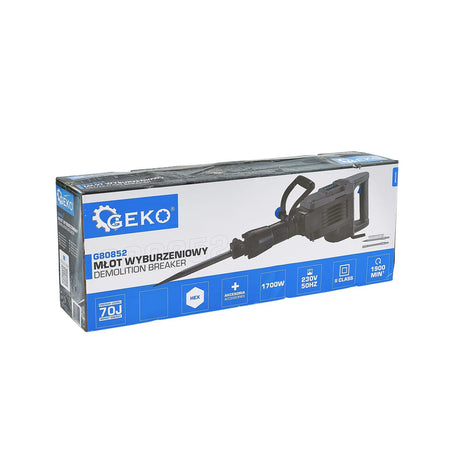 GEKO Sloopbreker 70J 1700 W met accessoires en HEX 30 mm houder