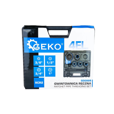 GEKO Handmatige pijpenfrees met ratelmechanisme 4-delig 3/8"-1"