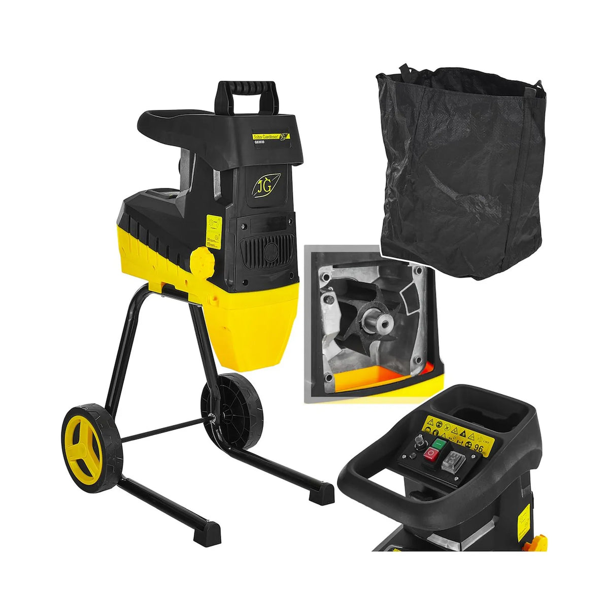 GEKO Stil elektrische hakselaar met zak 45 mm 50L 2800 W