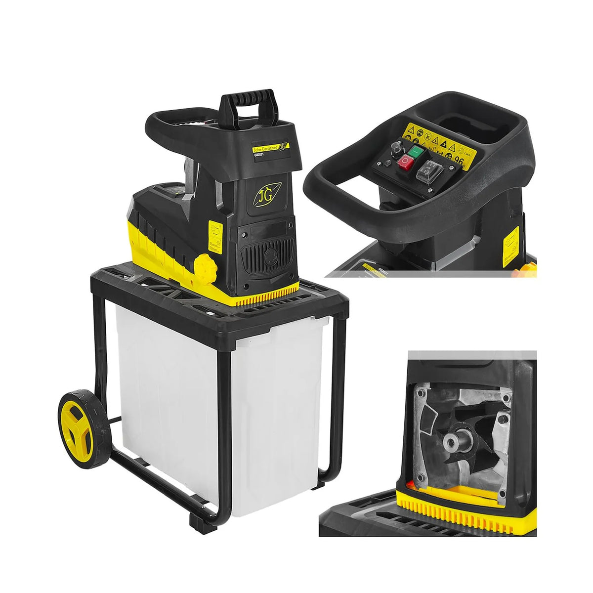 GEKO Stil roller hakselaar met freesmechanisme 2800 W en kunststof bak 60L