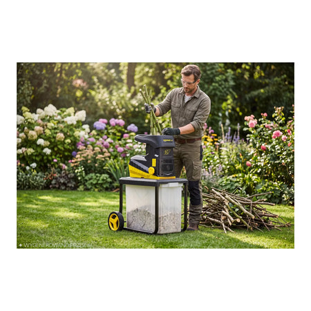 GEKO Stil roller hakselaar met freesmechanisme 2800 W en kunststof bak 60L