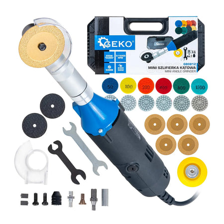 GEKO Mini Haakse Slijper 200 W 50 mm met Accessoires