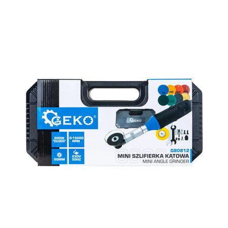 GEKO Mini Haakse Slijper 200 W 50 mm met Accessoires