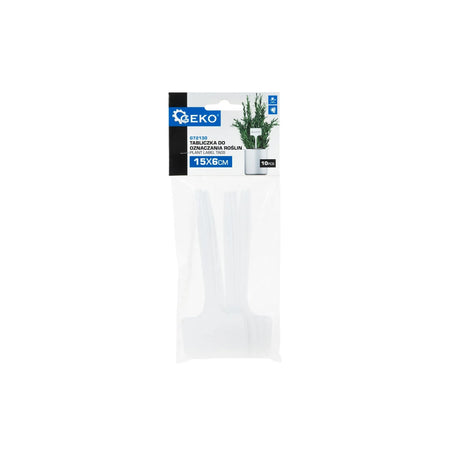 GEKO Plantenlabels voor planten 15x6 cm wit 10 stuks