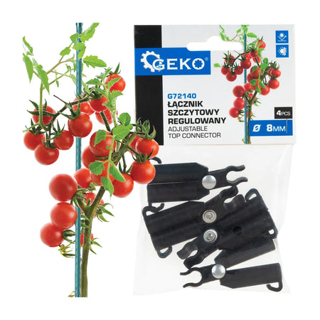 GEKO verstelbare topverbinder voor 8 mm tuinstokken 4 stuks